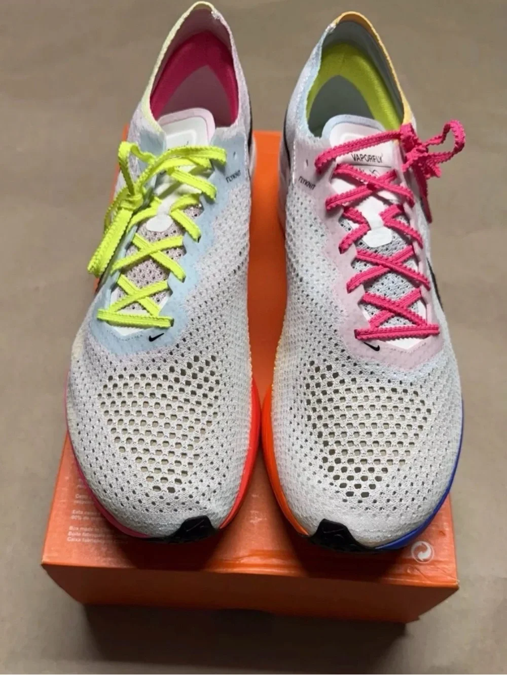Nike ZoomX VaporFly Next% 3 Multi-Color Mens size 15 Running Shoes NEW!